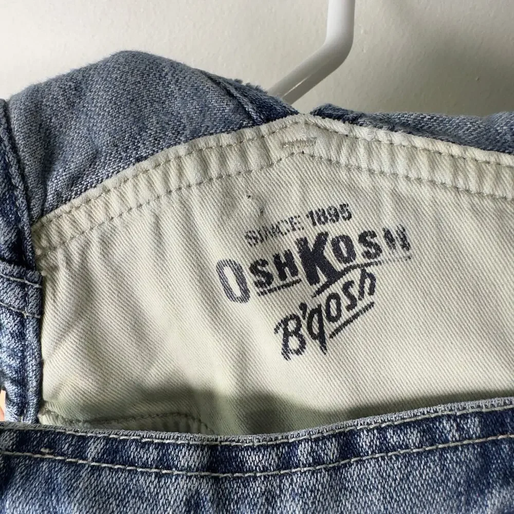 Vintage Osh Kosh B'Gosh Overalls Baby 24 Months‎ Denim Jean Vestbak Double Knee